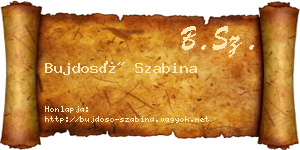 Bujdosó Szabina névjegykártya
