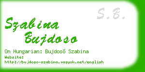 szabina bujdoso business card
